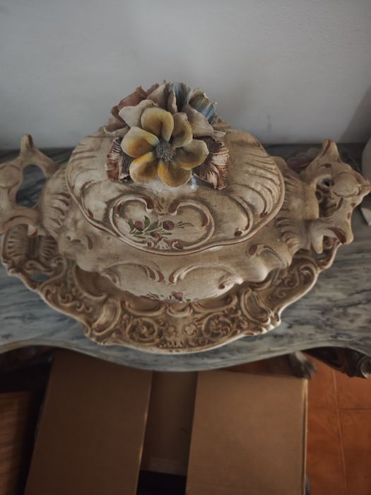 Tigela de sopa italiana vintage