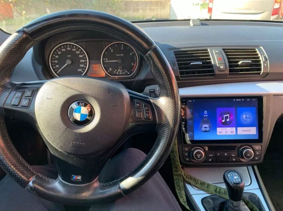Rádio Android 14 com GPS BMW E81 E82 E87 E88 (Novo)