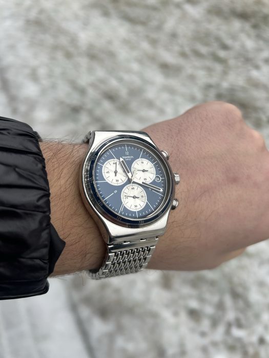 Top Zegarek Swatch SR936SW Blue Edition/Desing Omega Unikat!