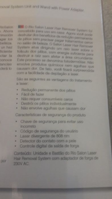 Maquina Depilacao a Laser Nova.