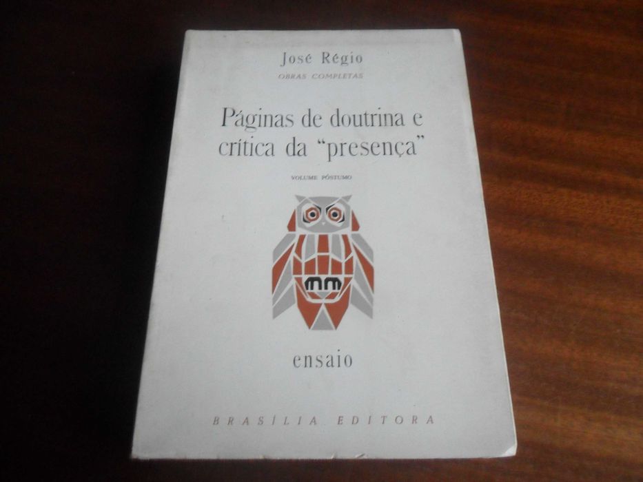 "Pages of Doctrine and Criticism of the Magazine "Presença" by José Régio – 1st Edition, 1977