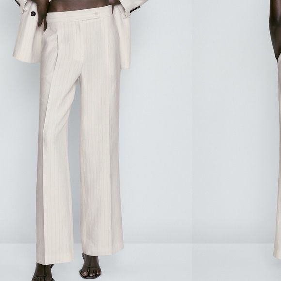 Брюки льон Massimo Dutti
