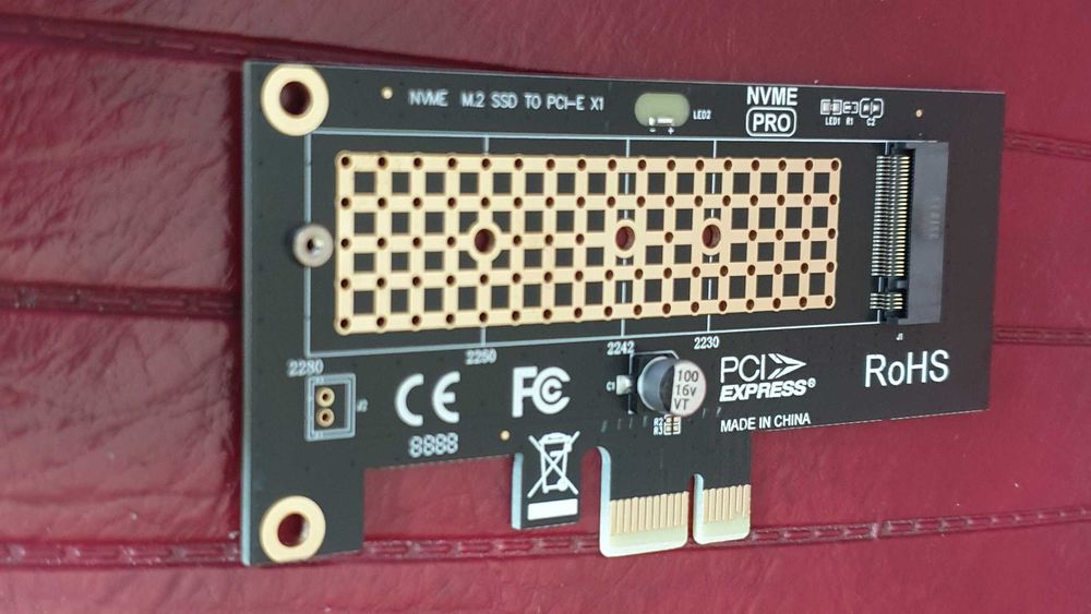 Адаптер-переходник M.2 NVMe to PCI-E 4.0/3.0 x1