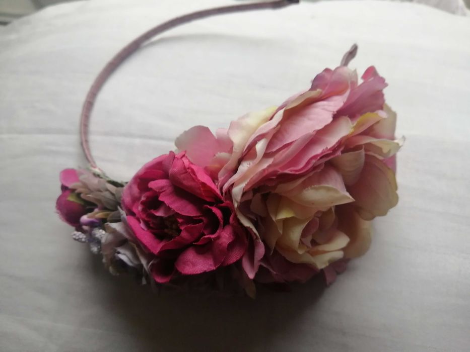 Обруч ободок з квітами вінок на голову прикраси для волосся