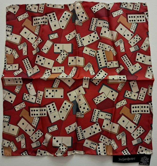 Yves Saint Laurent - Lenço de Bolso Homem Seda - Vintage