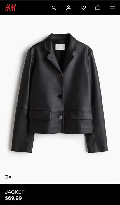 Продам кожаный жакет H&M