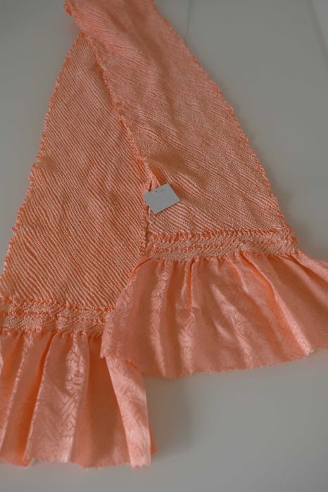 Obiage jedwabna ozdobna szarfa do kimono wykonana metodą shibori