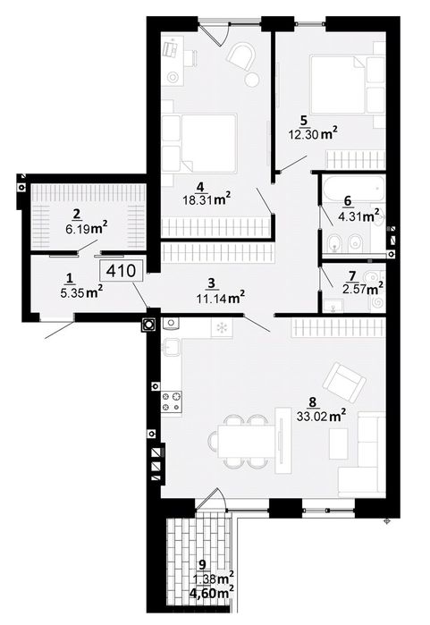 ЄОселя! Власник! 3к квартира 94 кв м City Lake Білий Шоколад