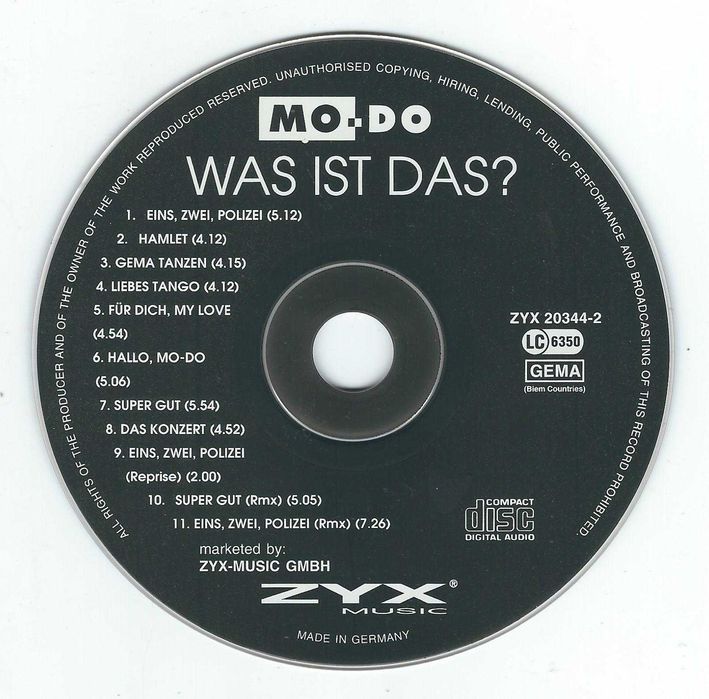 CD Mo-Do – Was Ist Das? (1995) (ZYX Music)