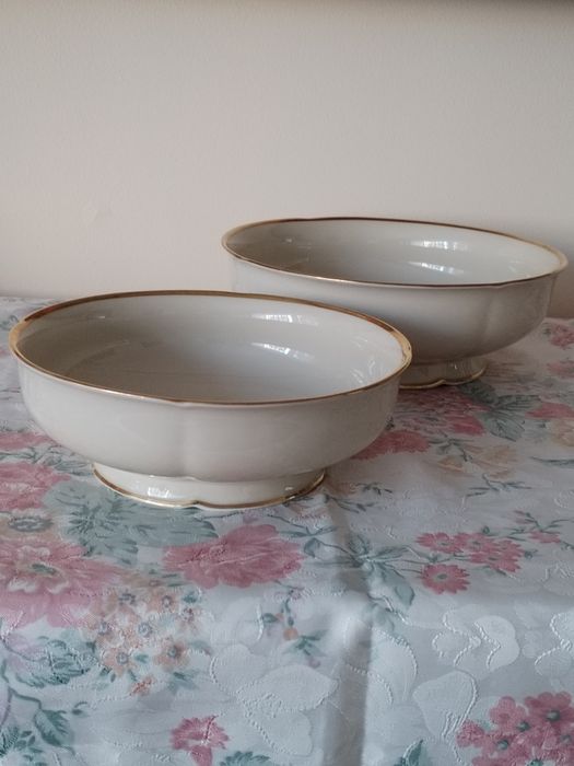 Antyk Serwis obiadowy Konigl.Pr. TETTAU  Bavaria " US Zone" ecru 12 os