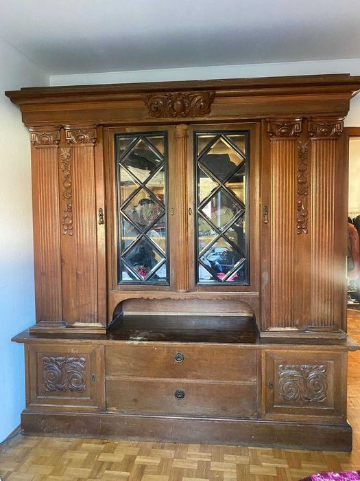 szafa  barek witryna wielka debowa antyczna barokowa antyk biurko