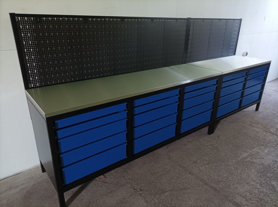 Solidny stół warsztatowy metalowy ciężki