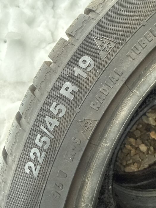 Шини резина 225/45/19 r19 Continental пара зимні