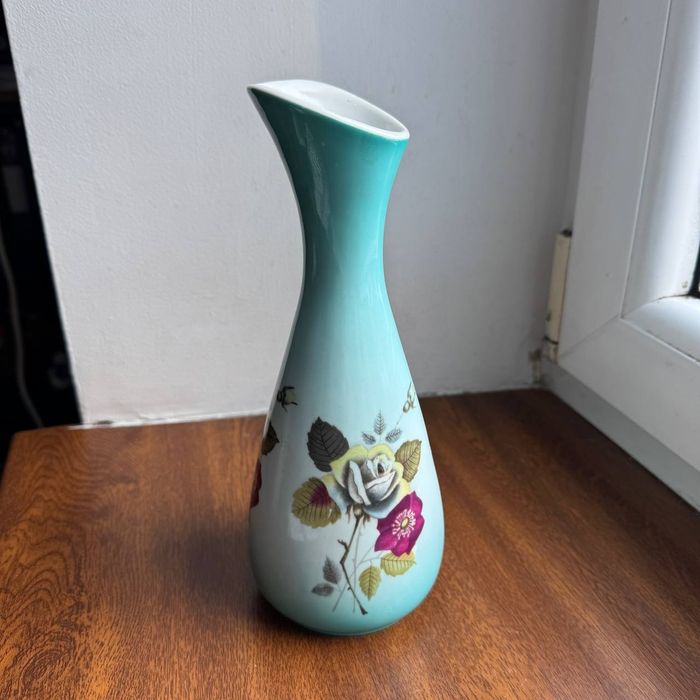Wazon Lidia Wałbrzych Dzika Róża Porcelana PRL