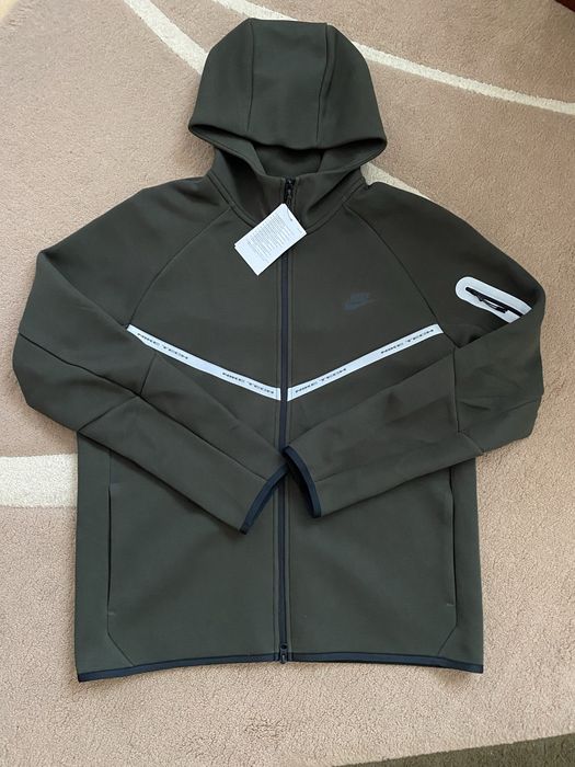 Оригінал! Кофта зіп худ Nike Tech Fleece Wr Fz Reflec Olive IM6537-355