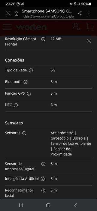 Samsung S24 256GB novo
