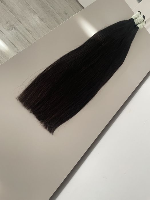 Włosy slowianskie ciemny braz 65 cm naturalne