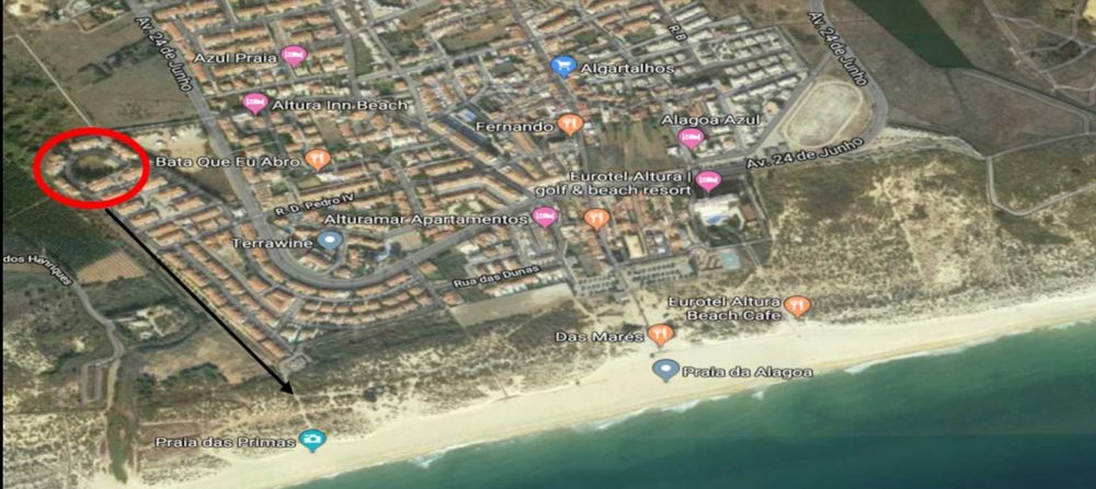 Altura - t1+1 com a/c a 500m da praia