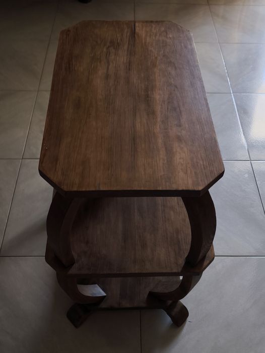 Mesa madeira apoio nogueira