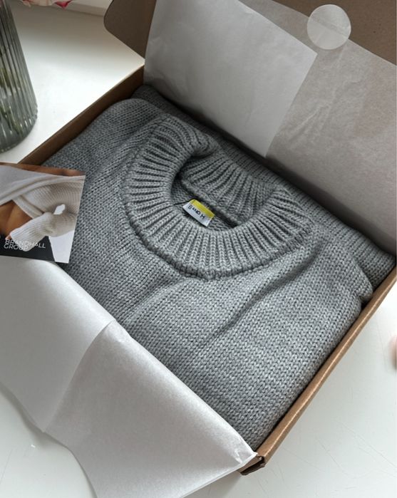 Светр вовняний сірий оверсайз Braandhaall Jolie вовняний L-XL