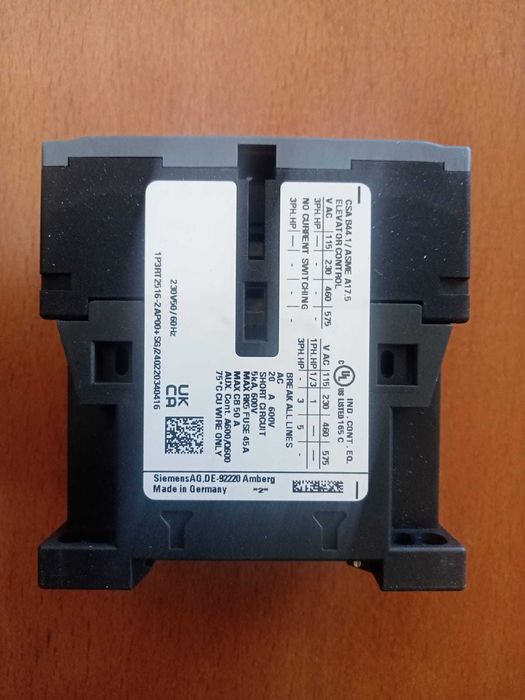 Contator Siemens SIRIUS 3RT2516-2AP00