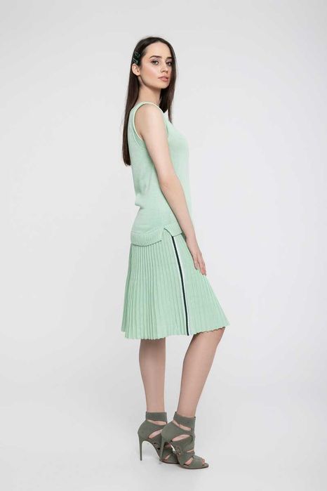 Спідниця Sewel міді бірюзова миди бирюзовая плиссе плісе юбка весняна