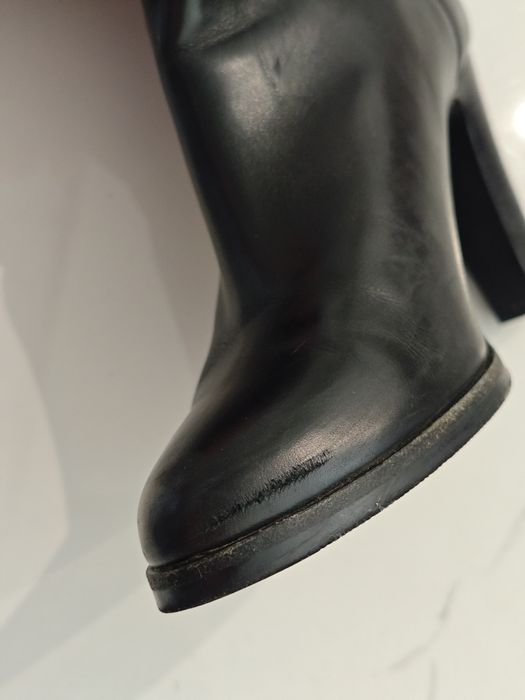 Сапоги кожаные осенние