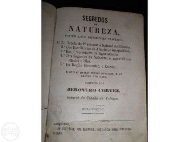 Bibliófilos-Livro antigo-Tratado sobre sobre a natureza