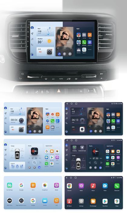 Peugeot Expert Jumpy III – Radio Android 15 9" CarPlay Android Auto 2GB/32GB GPS Nawigacja Stacja Multimedialna WiFi Bluetooth DSP PL