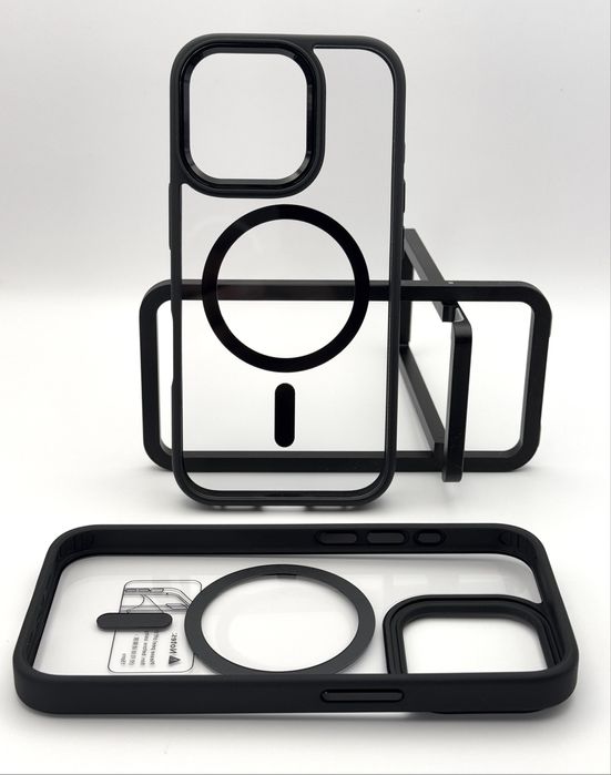 Чехол на IPhone 16 Pro Max Black MagSafe, 14 Pro Max Black, 13 Pro