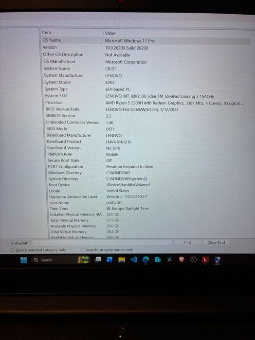 Lenovo IdeaPad Gaming 3 15ACH6 | Ryzen 5 | RTX 2050 | 32GB | 1 TB | 144Hz