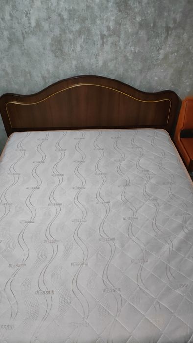 Ліжко двухспальне з ортопедичним матрасом, кровать, матрас