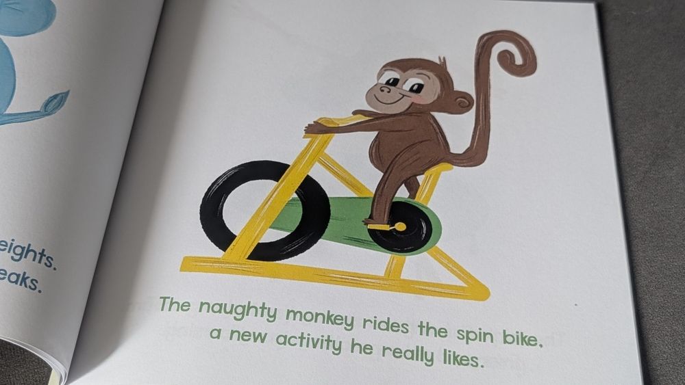 Дитяча книга «When Animals Exercise» Коли тварини тренуються англійська мова спорт