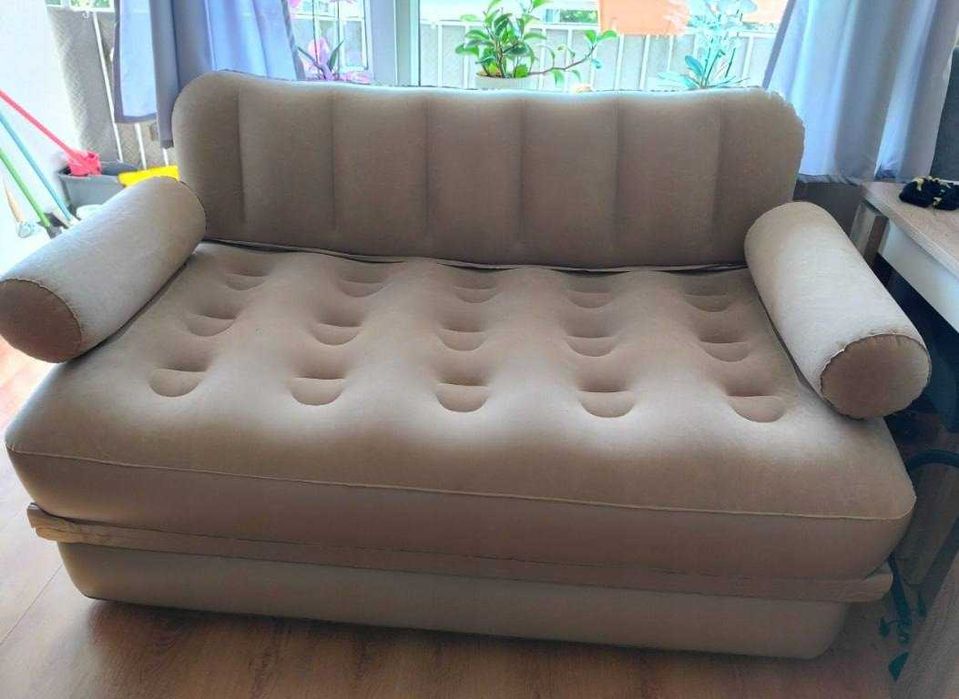 Materac Dmuchany Kanapa Sofa Łóżko Rozkładany Dwuosobowy Podróżny