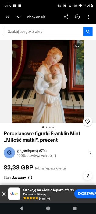 Porcelanowa kolekcjonerska  figura Franklin Mint