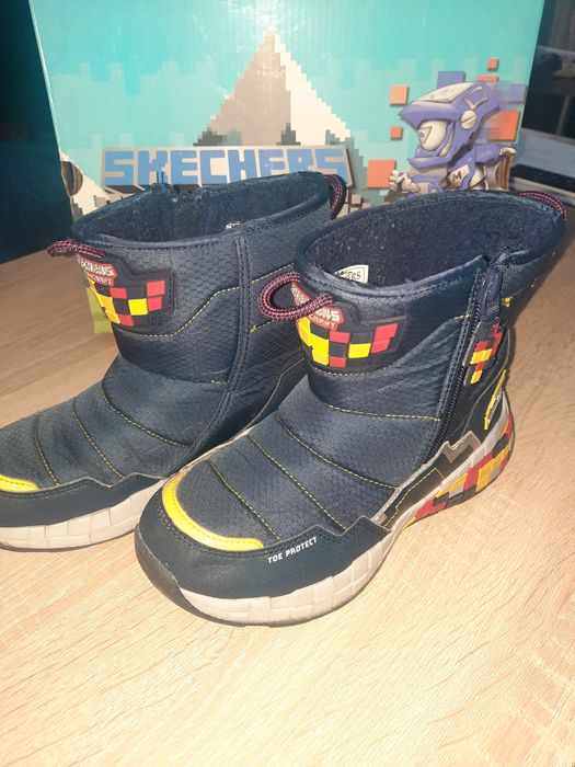 Śniegowce buty zimowe skechers mega -craft cuboforce roz.  34 granatow
