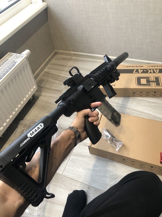 Профессиональный игрушечный автомат М4А1 на орбизах,PRO гель бластер