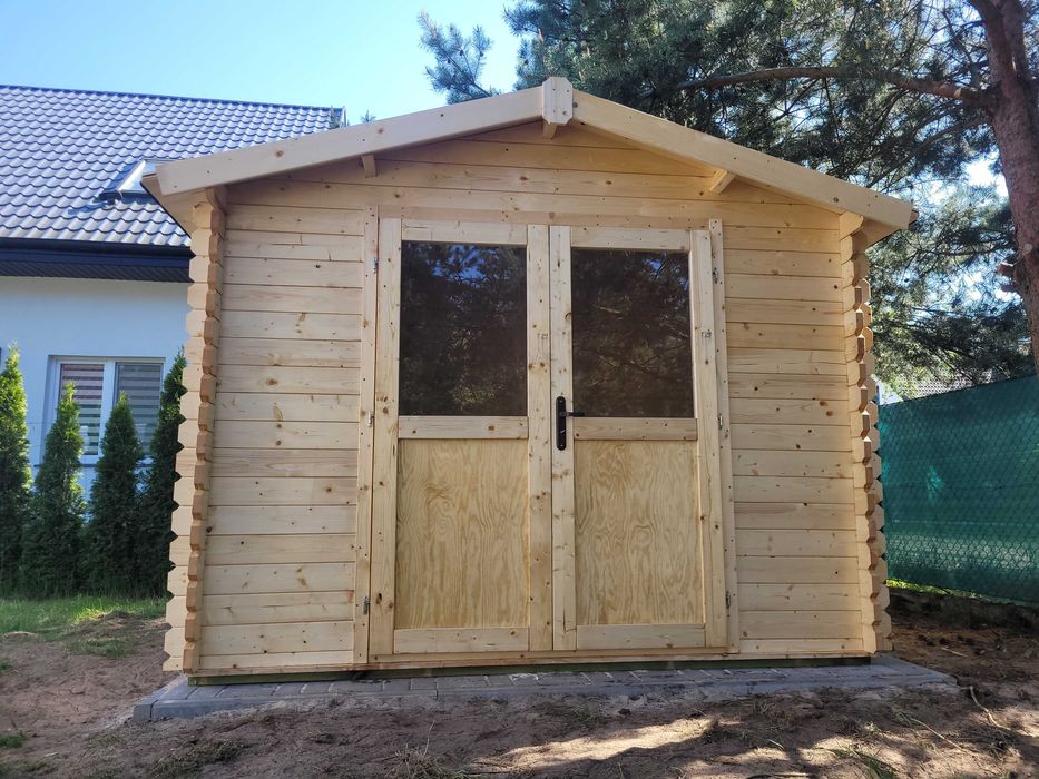 od ręki SOLIDNY domek drewniany ogrodowy *3x2*6m2*narzędziowy*ściany z balika aż 34mm
