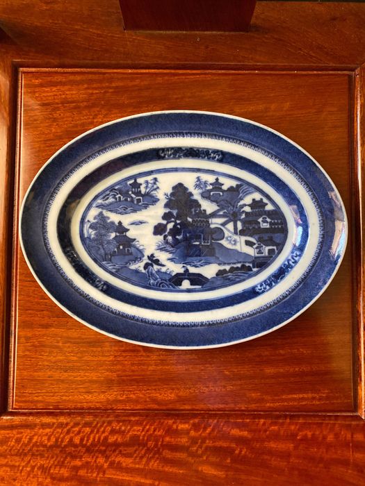 Travessa Porcelana Chinesa séc XVIII 27 cm Original