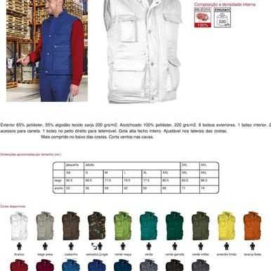 Colete acolchoado De QUALIDADE.Podemos personalizar.