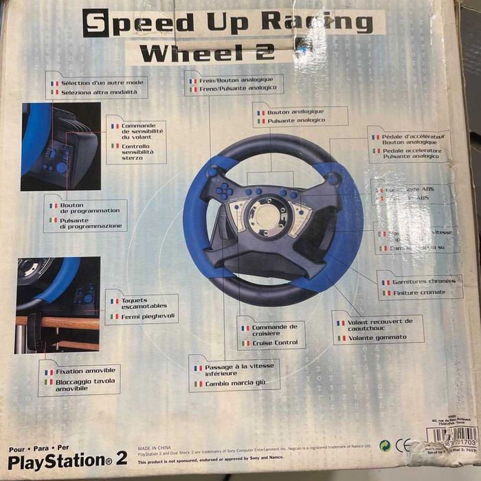 Volante e pedais Playstation 2