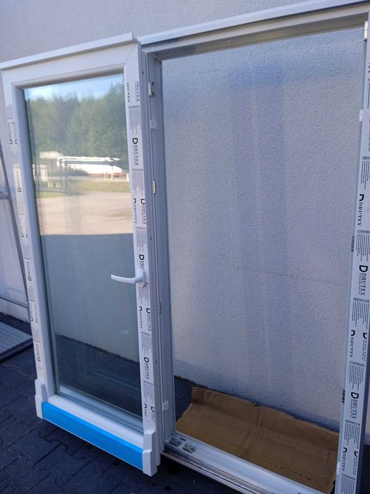 Okno PCV 160x166,5 2-Szybowe Przesuwne Uchylne Białe Nowe