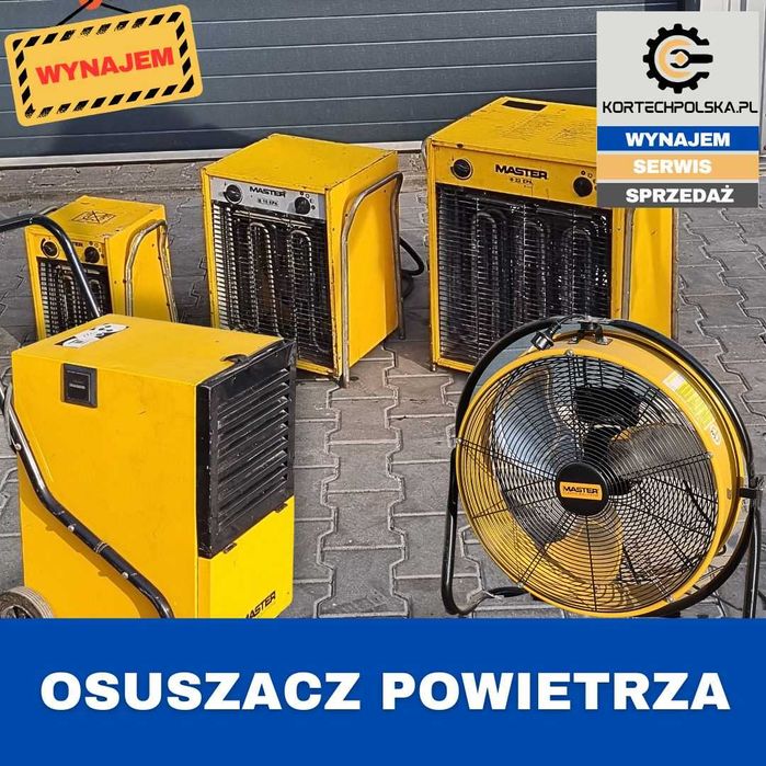 Osuszacz powietrza przenośny osuszanie wypożyczalnia wynajem od ręki