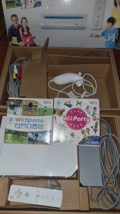 Consola Wii completa jogos Wii Sports e Wii Party