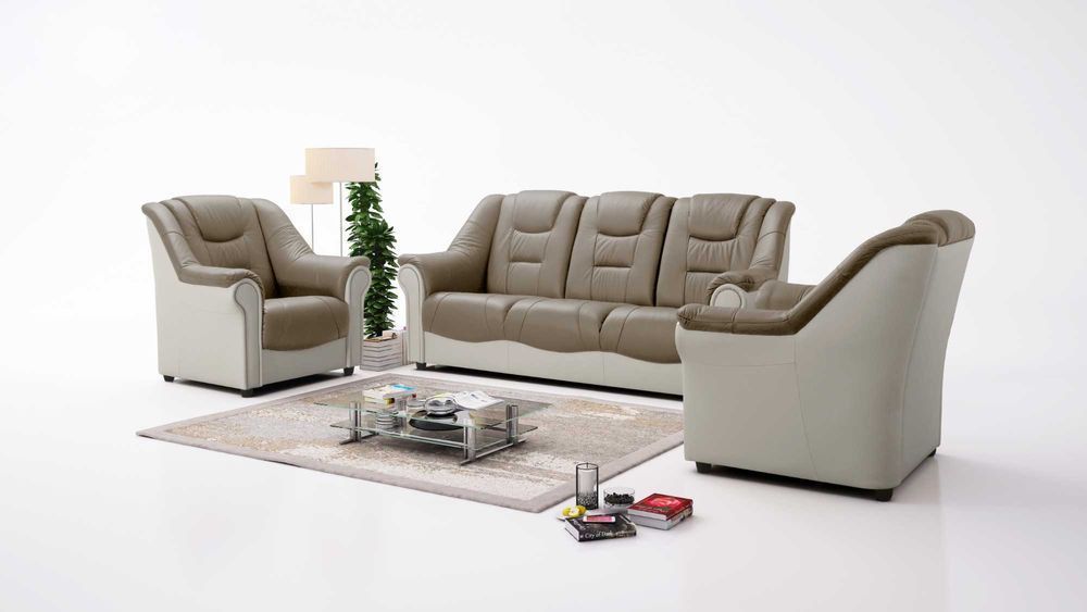 Skórzany komplet wypoczynkowy 311 "KAROL" SKÓRA NATURALNA PRODUCENT