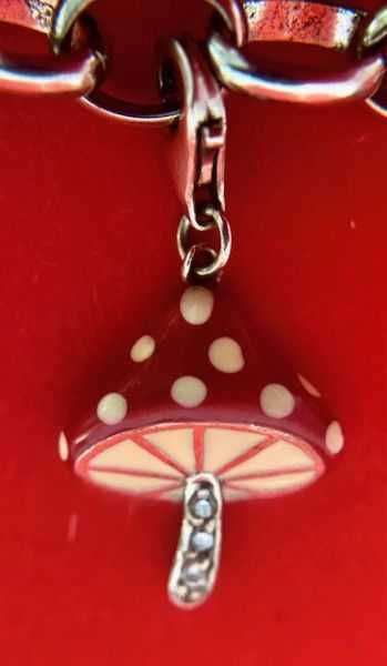 srebrna bransoletka a la Pandora Link plus 3 charmsy dla ogrodniczki