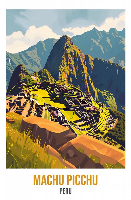 Plakat 53x81cm Machu Picchu