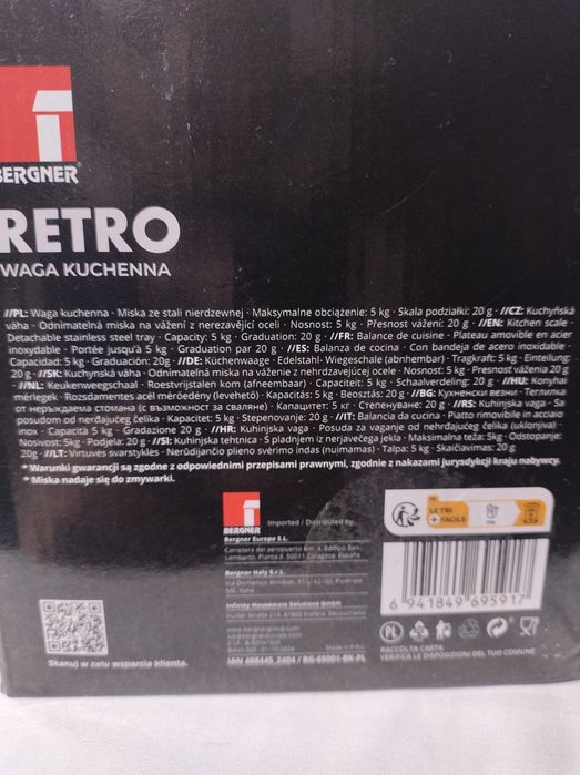 Waga kuchenna retro Bergner czarna