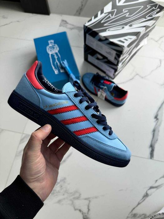 Кеди Adidas Handball Spezial x C.P Blue Red / кеди Адідас Хендбол сині