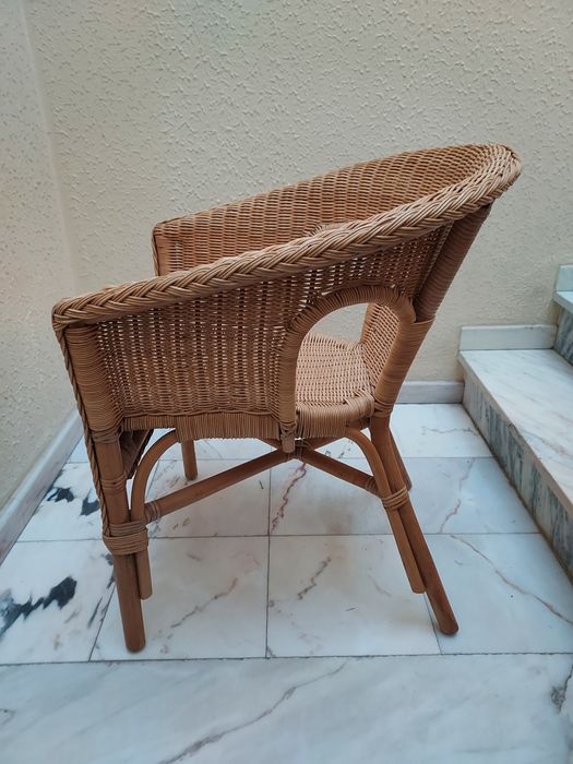 Cadeira em Vime e Madeira (Interior/Exterior)